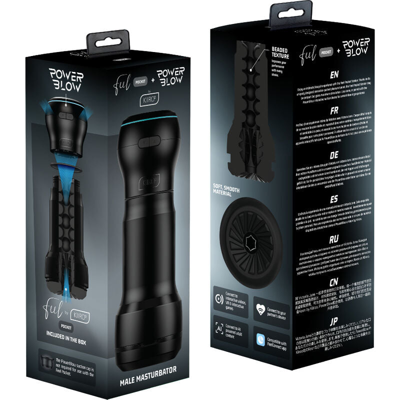 KIIROO - FEEL POCKET MANNELIJKE MASTURBATOR POCKET + POWER BLOW