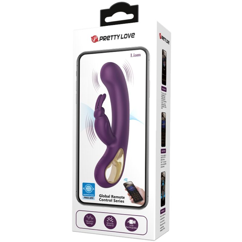 PRETTY LOVE - LIAM RABBIT VIBRATOR &amp; PAARSE G-SPOT STIMULATOR