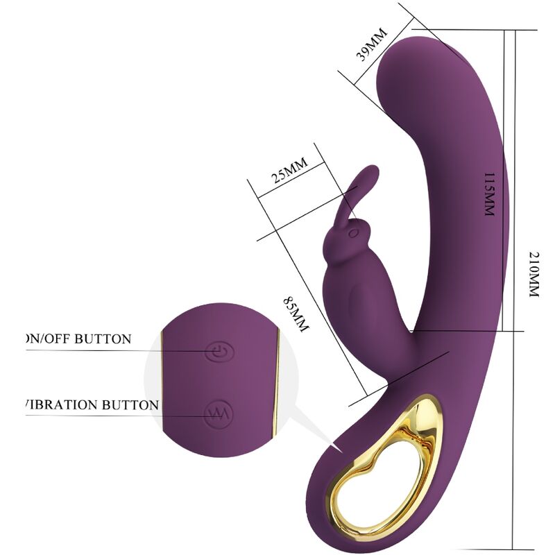 PRETTY LOVE - LIAM RABBIT VIBRATOR &amp; PAARSE G-SPOT STIMULATOR