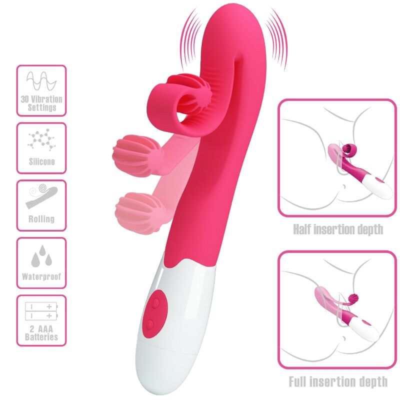 ROMANCE - VIBRATOR EN STIMULATOR 30 SNELHEDEN ROZE