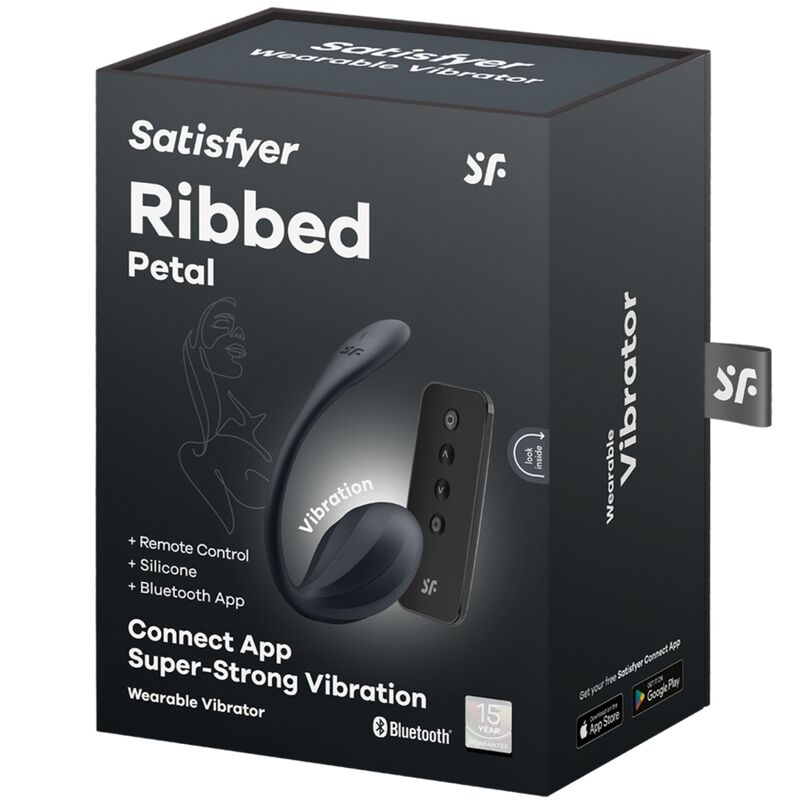 SATISFYER - GERIBDE BLOEMPOT G-SPOT STIMULATOR AFSTANDSBEDIENING ZWART GRATIS APP