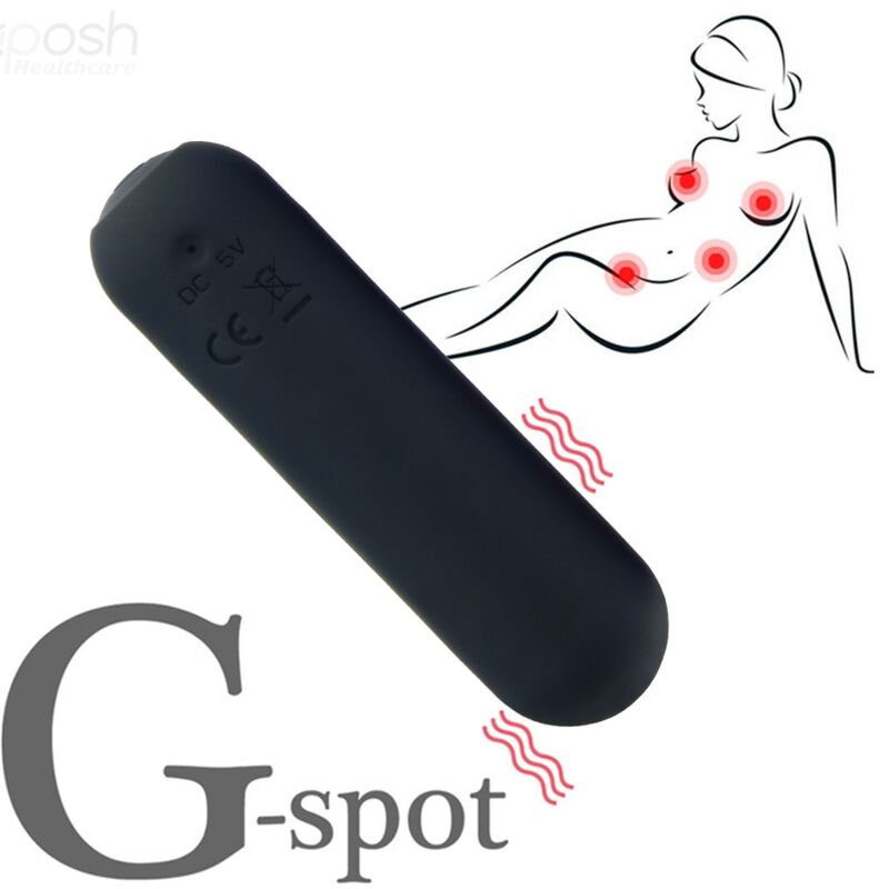 ARMONY - SPLASH HAHA SILICONEN VIBRATIEBOLLET 10 VIBRATIES 75 X 19 CM ZWART