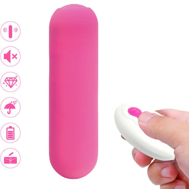 ARMONY - SPLASH JOIE SILICONEN TRILLENDE KOGEL MET AFSTANDSBEDIENING, 10 TRILLINGEN, 75 X 19 CM, ROZE