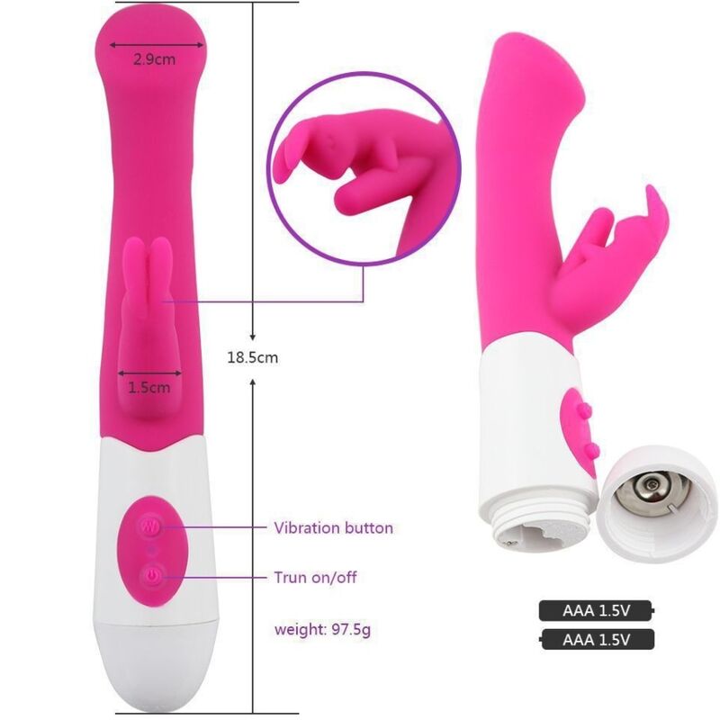ARMONY - KONIJNENVIBRATOR &amp; G-SPOTSTIMULATOR 10 SNELHEDEN ROZE