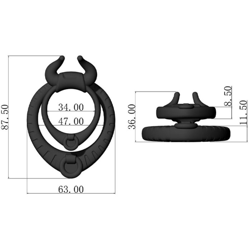 HARMONY - BULL'S PASSION ZWARTE RING