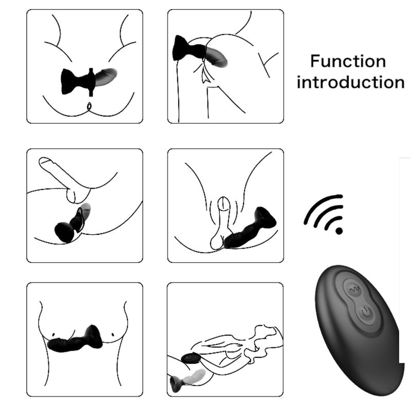 ARMONY - EXTREME A BLOOM ROZE VIBRATOR &amp; ANAAL PLUG MET AFSTANDSBEDIENING ZWART