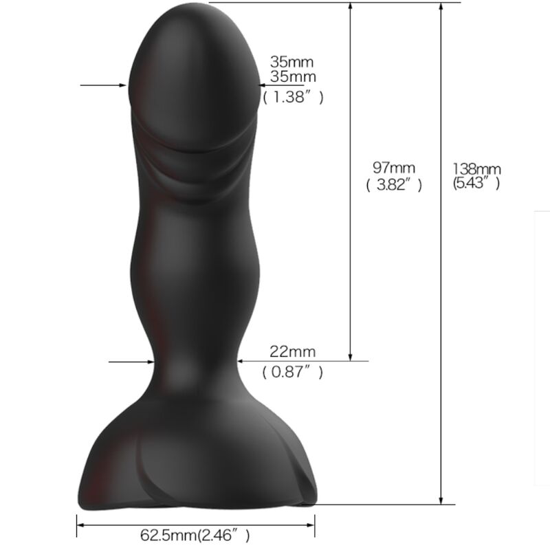 ARMONY - EXTREME A BLOOM ROZE VIBRATOR &amp; ANAAL PLUG MET AFSTANDSBEDIENING ZWART