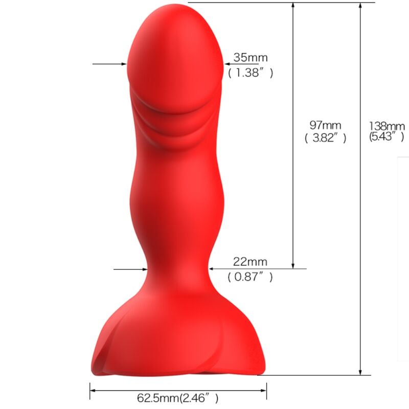 ARMONY - EXTREME A BLOOM ROZE VIBRATOR &amp; AFSTANDSBEDIENING ANAAL PLUG ROOD