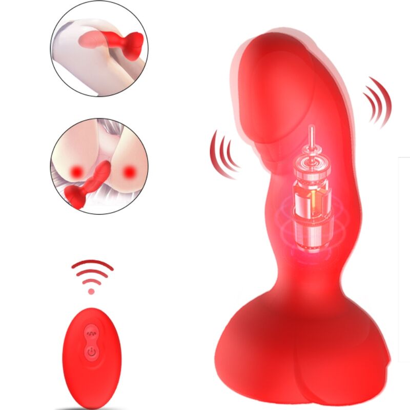 ARMONY - EXTREME A BLOOM ROZE VIBRATOR &amp; AFSTANDSBEDIENING ANAAL PLUG ROOD