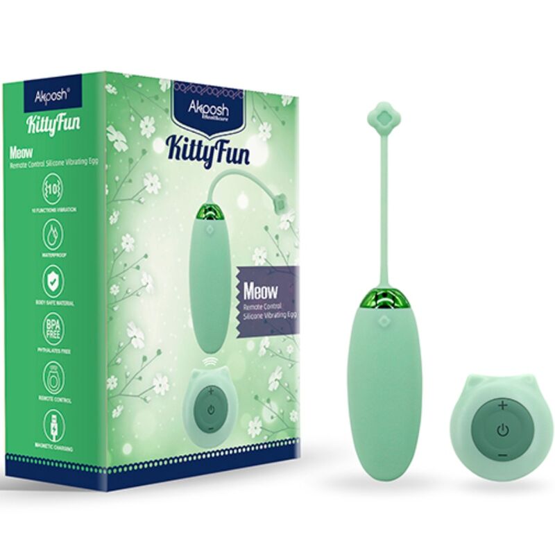 ARMONY - KITTY FUN VIBRERENDE EI AFSTANDSBEDIENING 10 VIBRATIES GROEN