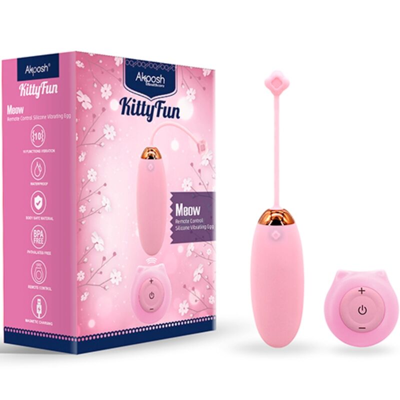ARMONY - KITTY FUN VIBRERENDE EI AFSTANDSBEDIENING 10 VIBRATIES ROZE