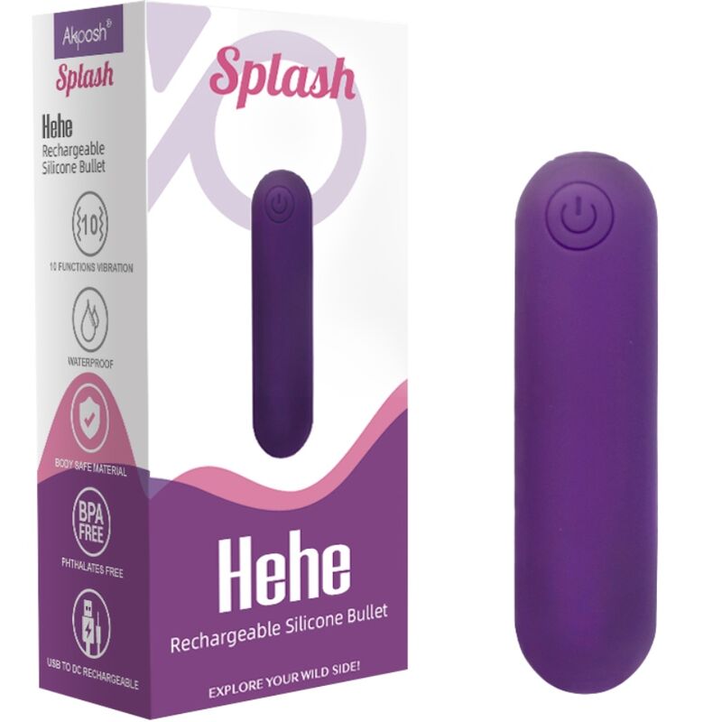 ARMONY - SPLASH HEHE SILICONEN VIBRATIEKOGEL 10 VIBRATIES 65 X 15 CM PAARS