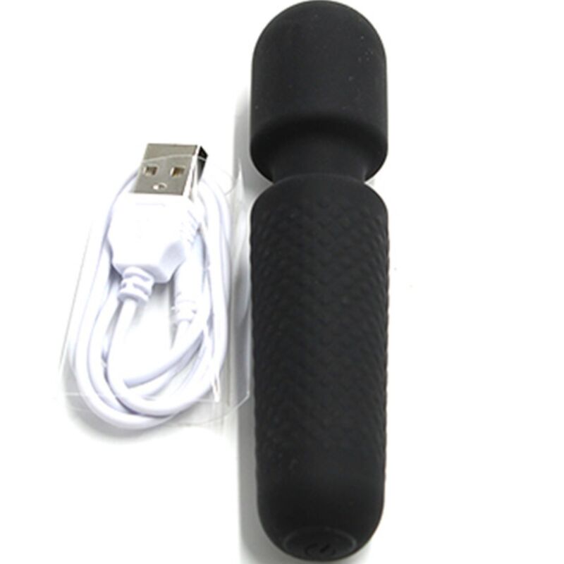 HARMONY - UW MAGISCHE OPLAADBARE MASSAGER &amp; VIBRATOR 10 VIBRATIES SILICONEN ZWART