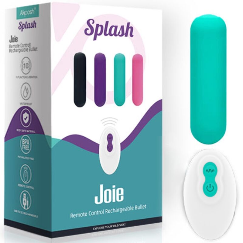 ARMONY - SPLASH JOIE SILICONEN TRILLENDE KOGEL MET AFSTANDSBEDIENING, 10 TRILLINGEN, 75 X 19 CM, GROEN
