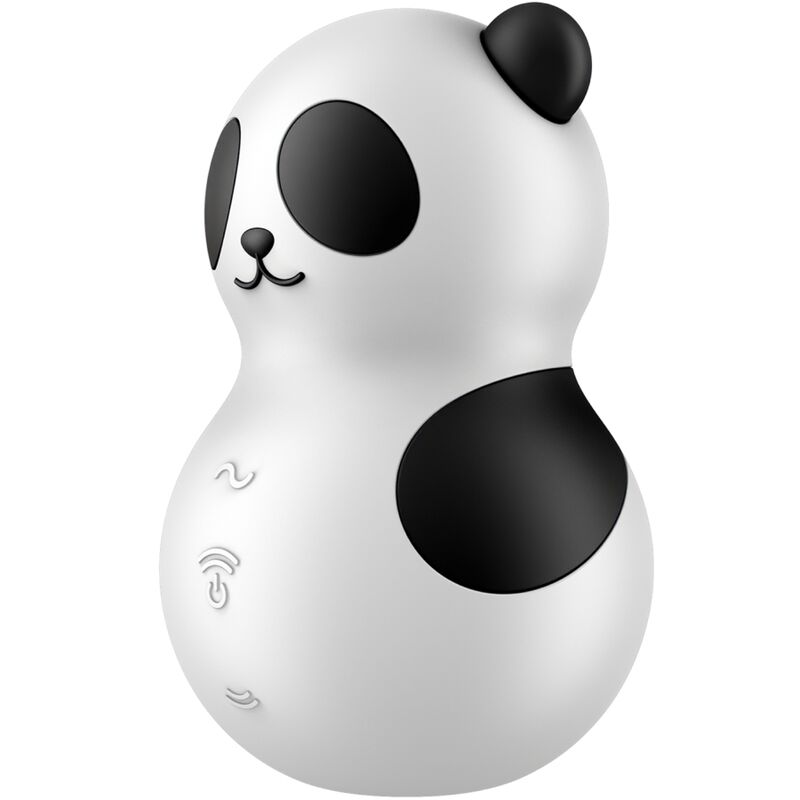 SATISFYER - POCKET PANDA STIMULATOR &amp; VIBRATOR ZWART-WIT