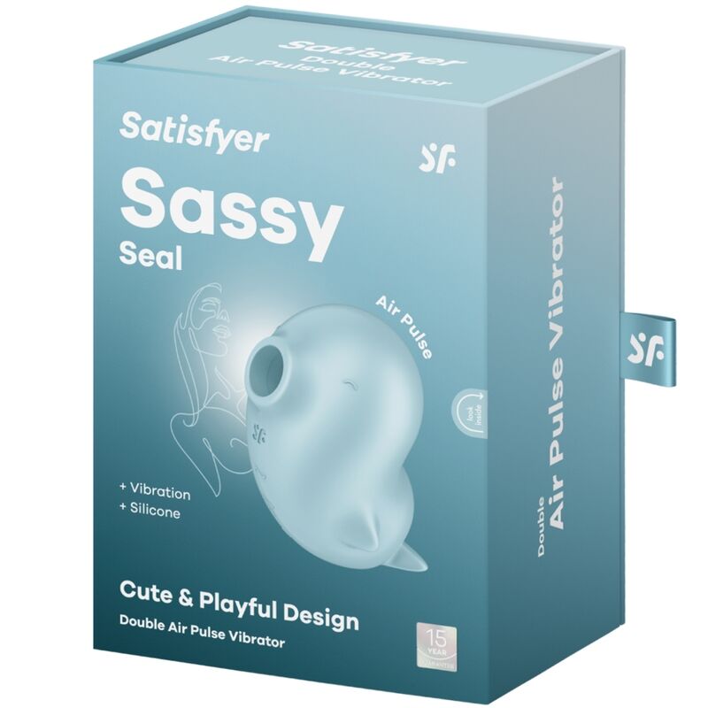 SATISFYER - SASSY SEAL STIMULATOR &amp; VIBRATOR BLAUW