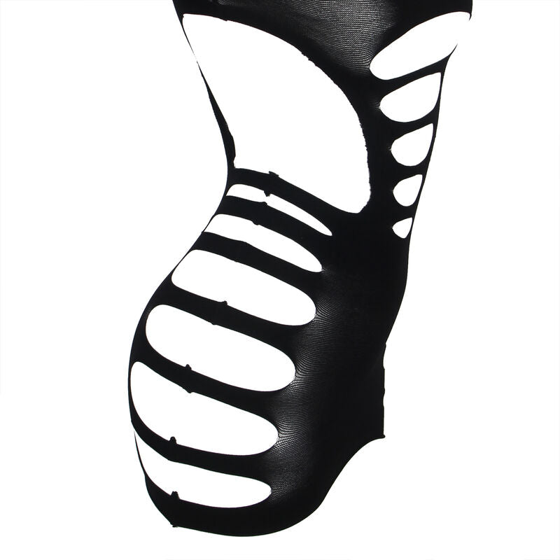 SUBBLIME - 952266 ELASTISCHE MESH JURK LANGE MOUW ZWART ONE SIZE