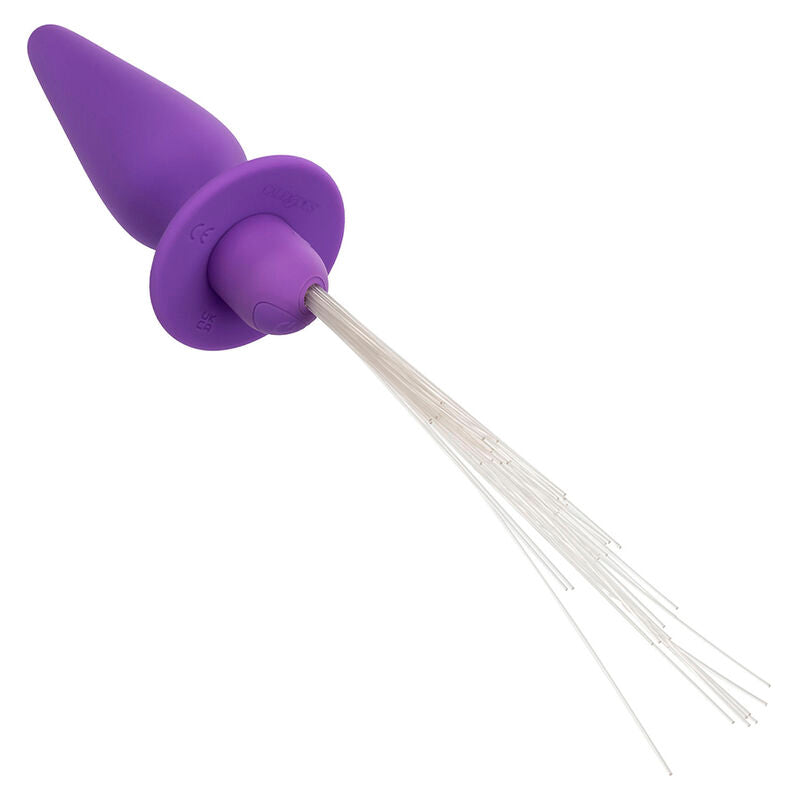 CALEXOTICS - SOUTHERN LIGHTS VERLICHTENDE ANALE PLUG MET LICHTEN, 10 VIBRATIES, PAARSE SILICONEN