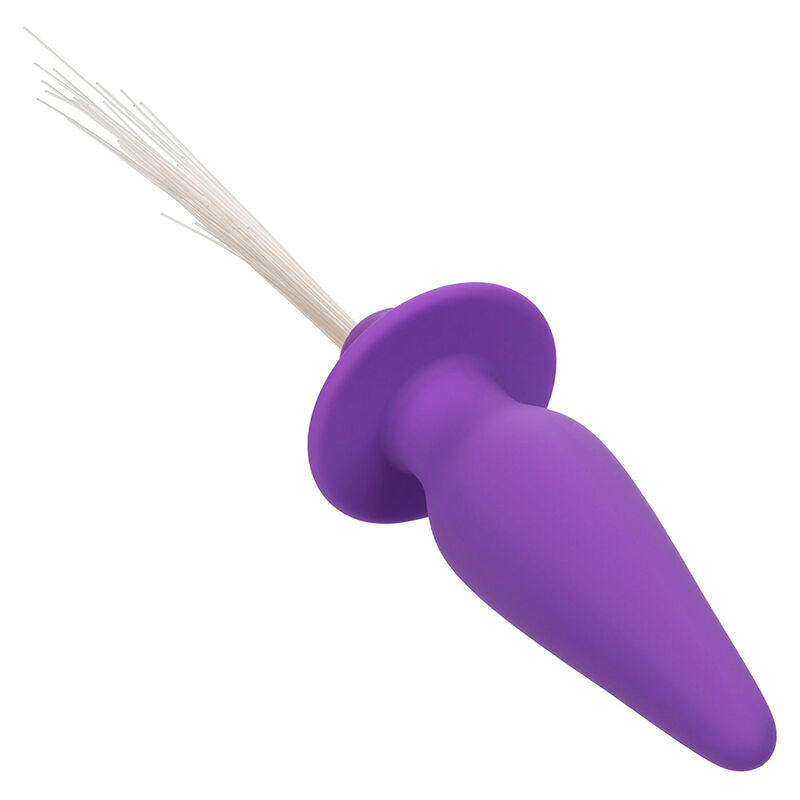 CALEXOTICS - SOUTHERN LIGHTS VERLICHTENDE ANALE PLUG MET LICHTEN, 10 VIBRATIES, PAARSE SILICONEN
