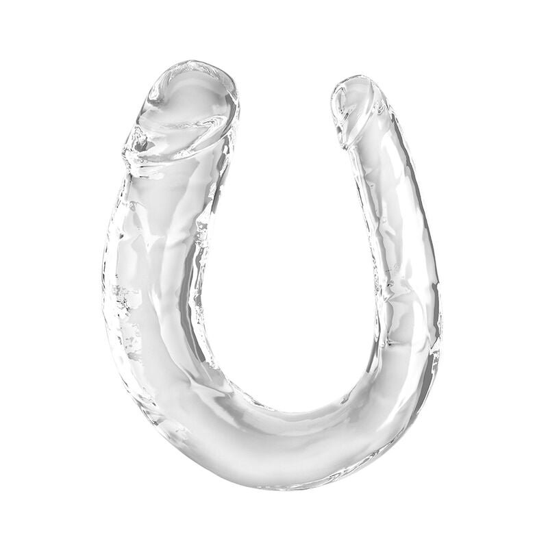 KING COCK - DOUBLE TROUBLE DUBBELE DILDO 33 CM TRANSPARANT