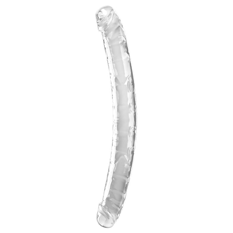 KING COCK - DOUBLE TROUBLE DUBBELE DILDO 46 CM TRANSPARANT
