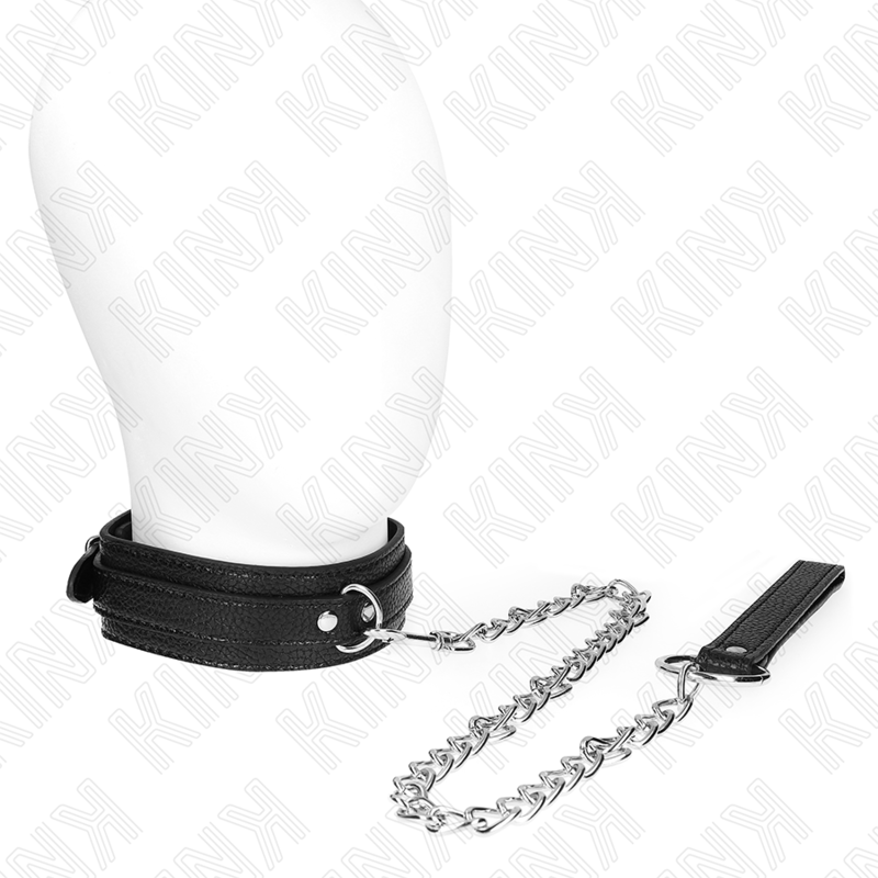 KINK - SLANGENPATROON HALSBAND MET LIJN 65 CM