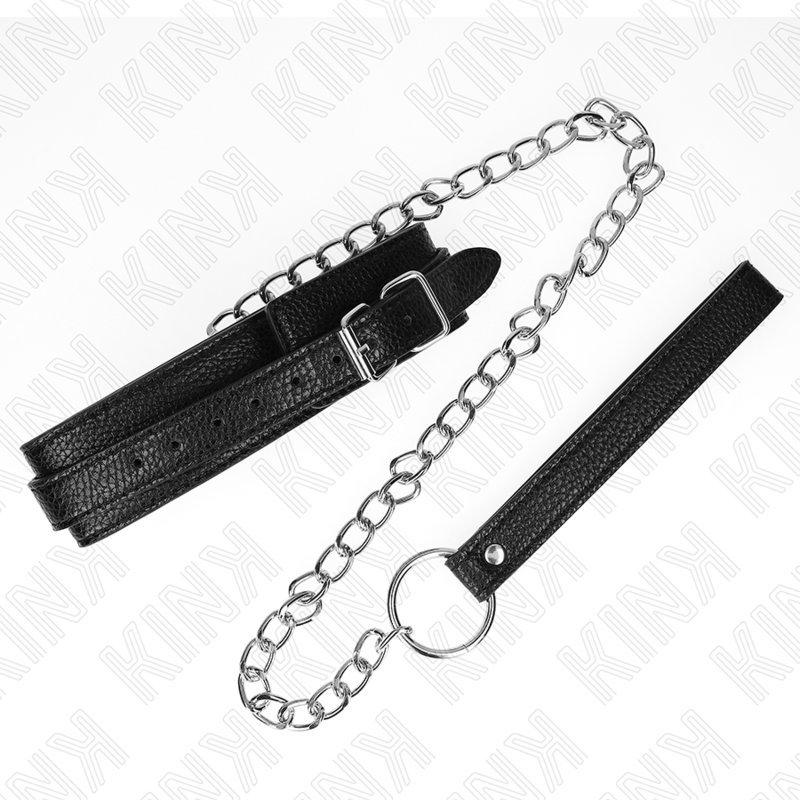 KINK - SLANGENPATROON HALSBAND MET LIJN 65 CM