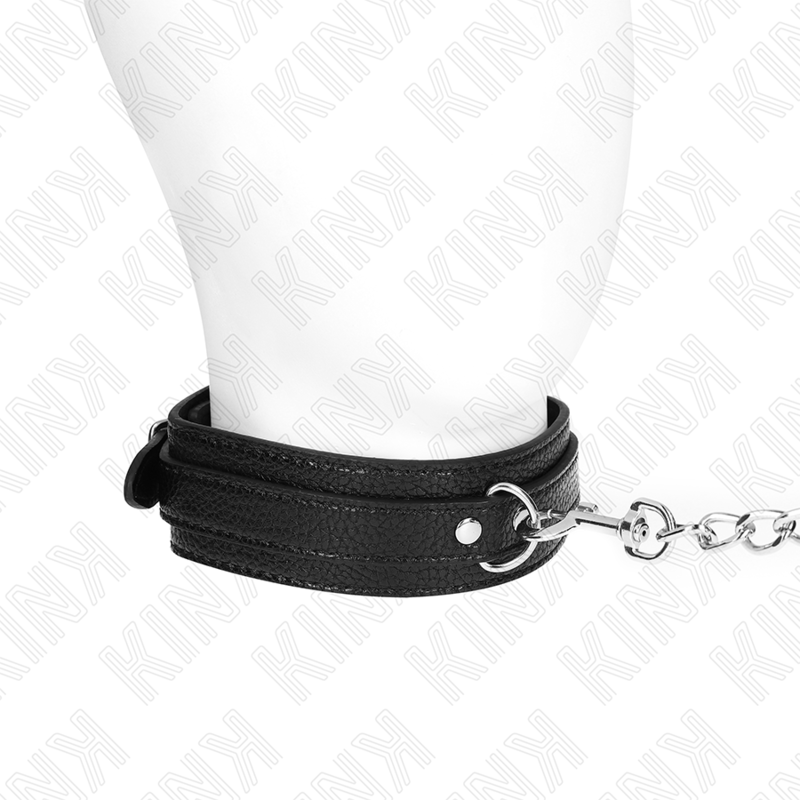 KINK - SLANGENPATROON HALSBAND MET LIJN 65 CM