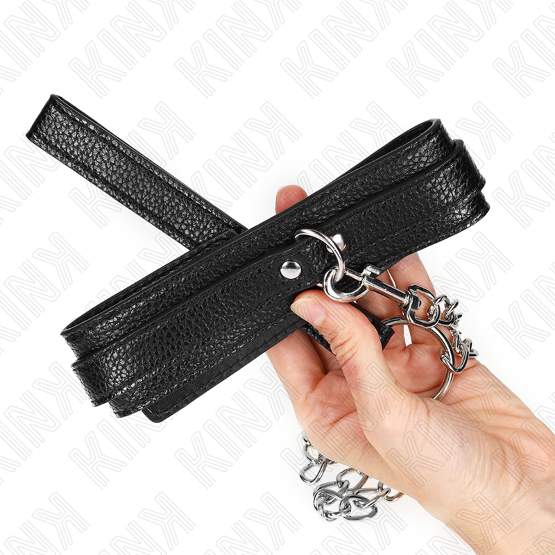 KINK - SLANGENPATROON HALSBAND MET LIJN 65 CM