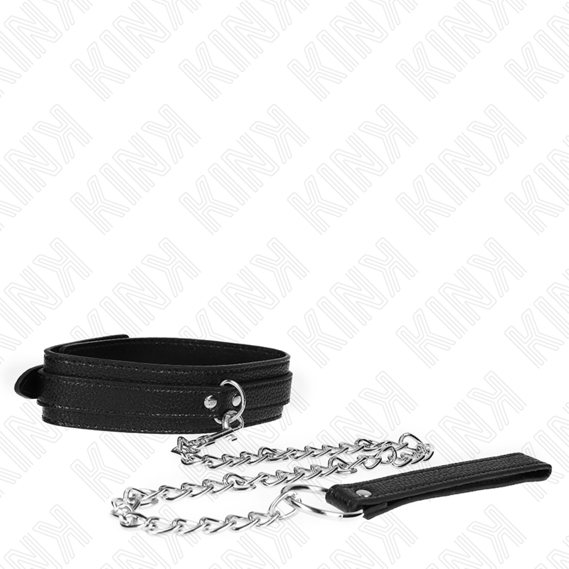 KINK - SLANGENPATROON HALSBAND MET LIJN 65 CM