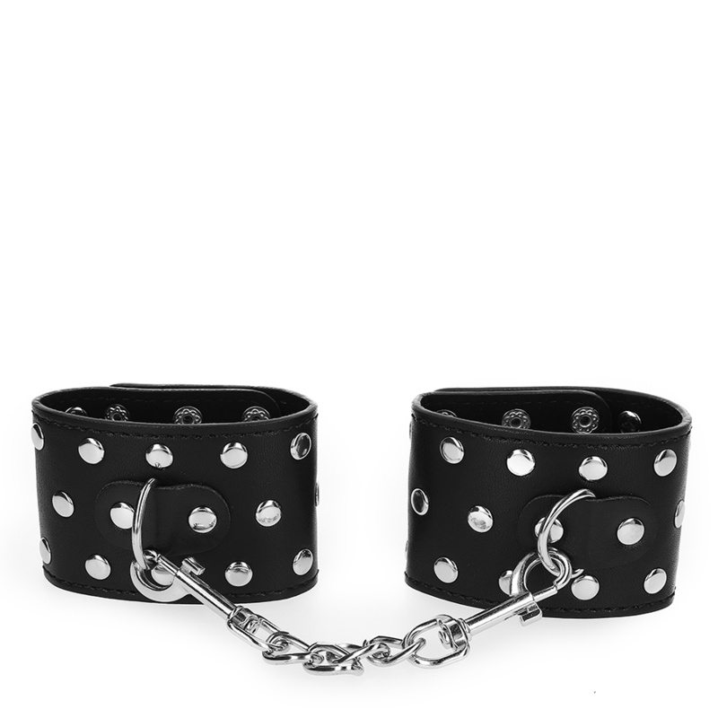 KINK - Verstelbare polsbandjes met drukknopen, zwart, 19-24 cm x 5,5 cm