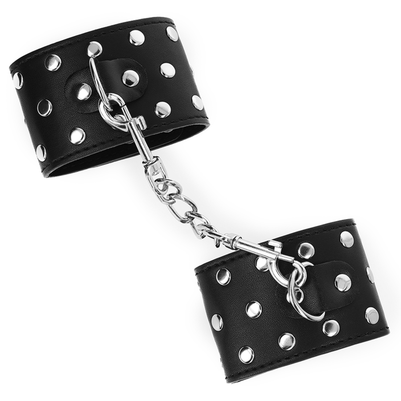 KINK - Verstelbare polsbandjes met drukknopen, zwart, 19-24 cm x 5,5 cm