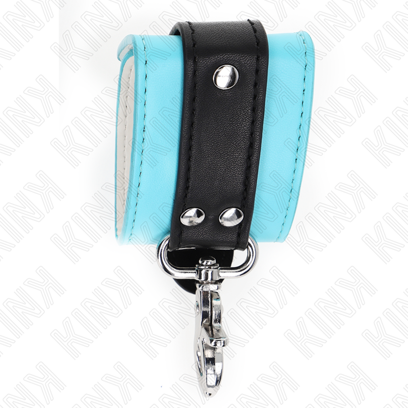 KINK - PREMIUM ZWART/BLAUW VERSTELBARE POLSBANDJES MET SLUITING 21-28 CM X 5,5 CM