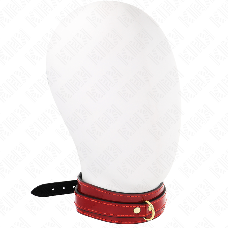 KINK - VERSTELBARE WIJNRODE KETTING MET GOUDEN DETAILS 29-42,5 CM X 4 CM