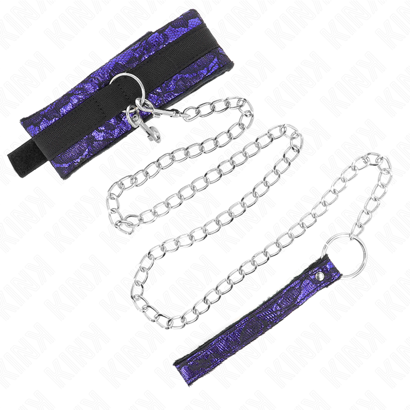 KINK - 105 CM KORTE FLUWELEN KANTEN KETTING MET NYLON RAND 44 X 5,5 CM