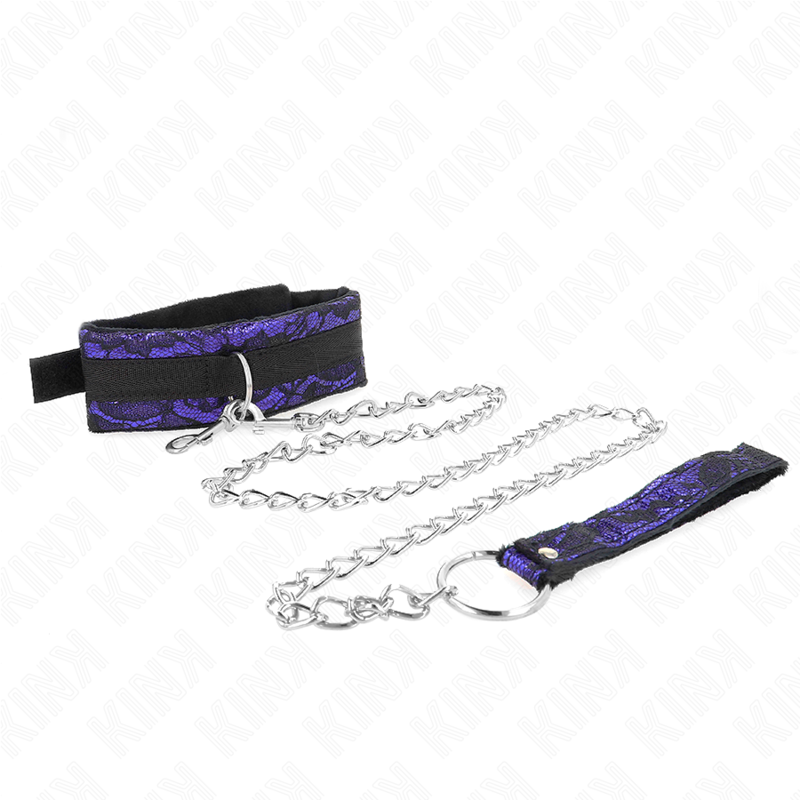 KINK - 105 CM KORTE FLUWELEN KANTEN KETTING MET NYLON RAND 44 X 5,5 CM