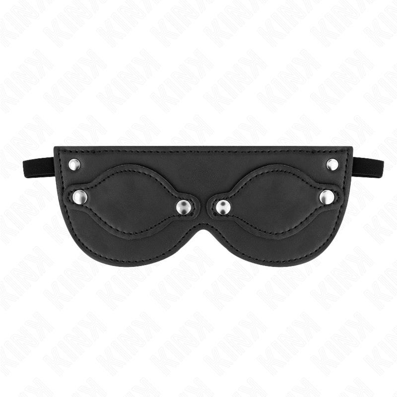 KINK - Kunstlederen masker met afneembare oogkleppen 22 x 9 cm