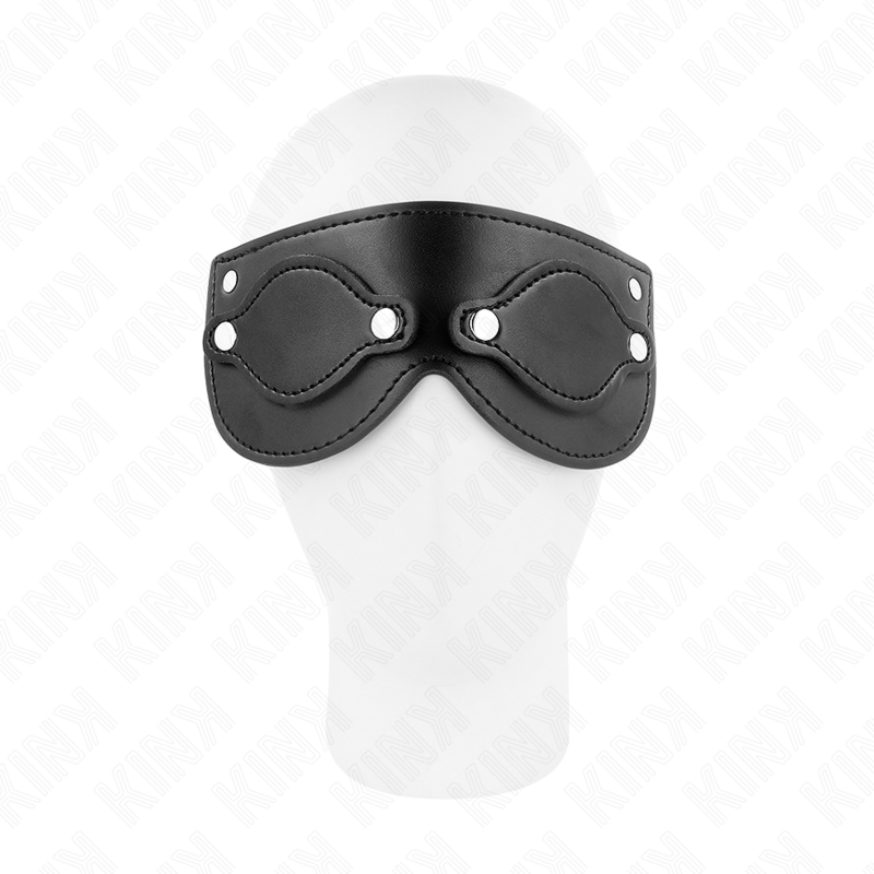 KINK - Kunstlederen masker met afneembare oogkleppen 22 x 9 cm