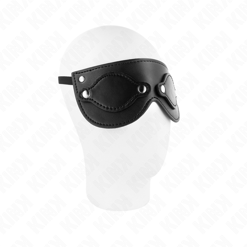 KINK - Kunstlederen masker met afneembare oogkleppen 22 x 9 cm