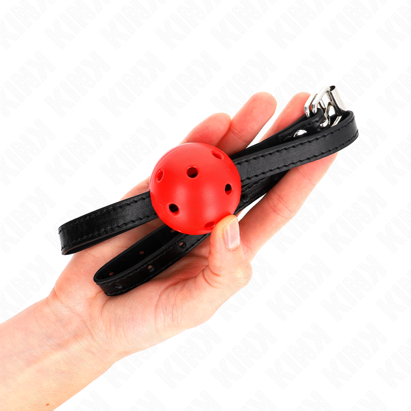 KINK - BALL GAG 4,5 CM ADEMEND SIMPLICITY ROOD 62 x 1,5 CM