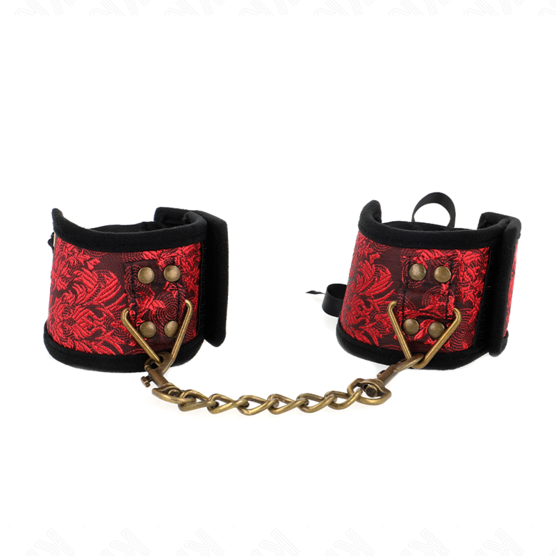 KINK - POLSBANDJES SCANDAL DESIGN ROOD-ZWART STRIK DETAIL 24,5 CM X 6,5 CM