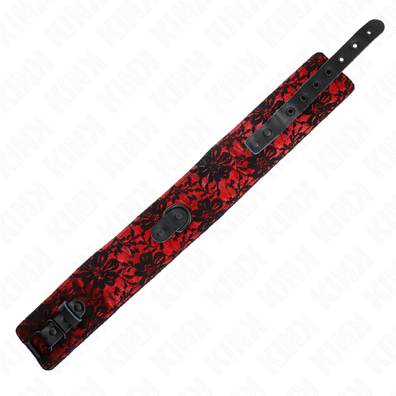 KINK - 105 CM KANTEN KETTING MET ECHT LEDEREN RIEM 44 X 5,5 CM