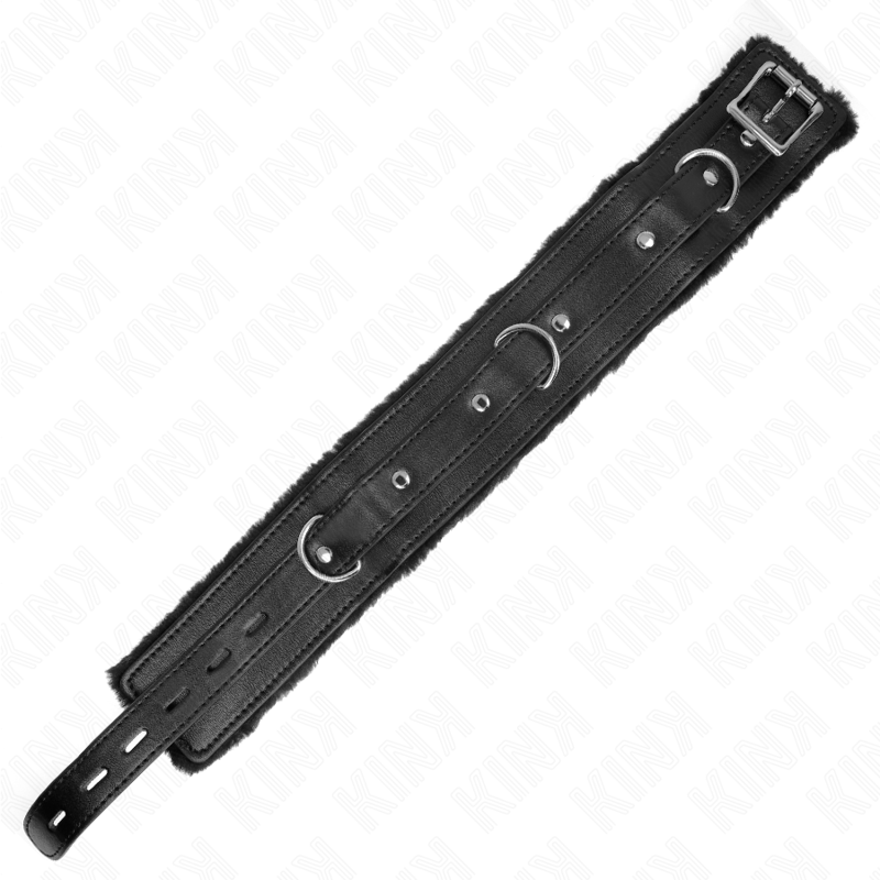 KINK - 65 CM LIJNHALSBAND MET BEPERKINGEN, ZWART, VERSTELBAAR 36-42 CM X 5,5 CM