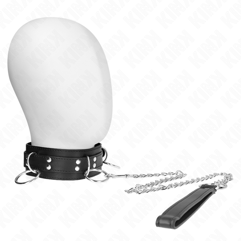KINK - HALSBAND MET LOOD 80 CM SLAVERNIJ 3 RINGEN 53 X 5 CM
