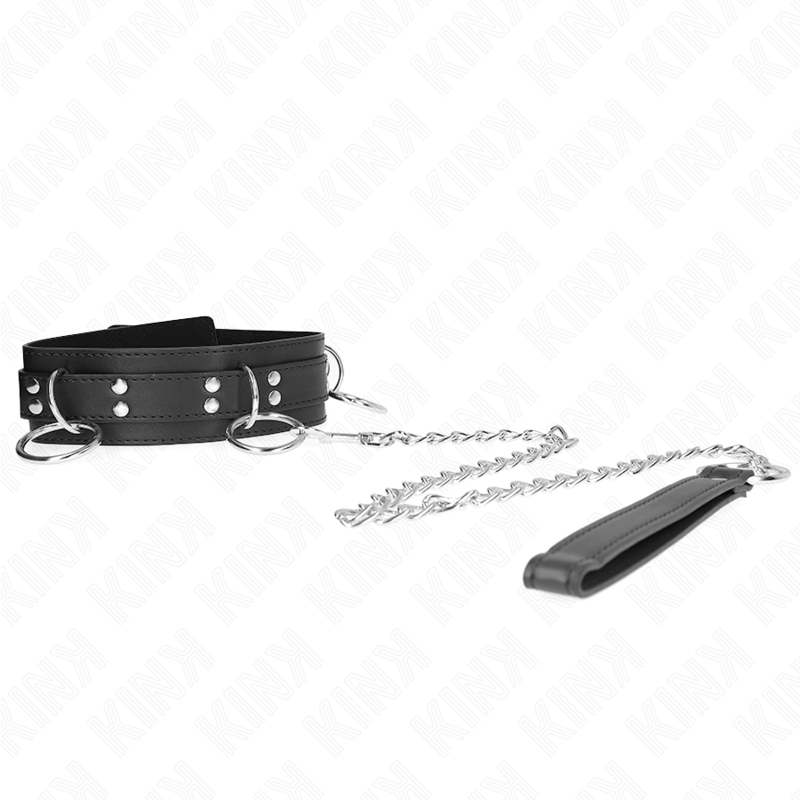 KINK - HALSBAND MET LOOD 80 CM SLAVERNIJ 3 RINGEN 53 X 5 CM