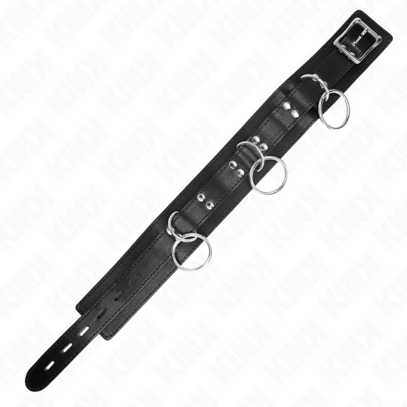 KINK - HALSBAND MET LOOD 80 CM SLAVERNIJ 3 RINGEN 53 X 5 CM