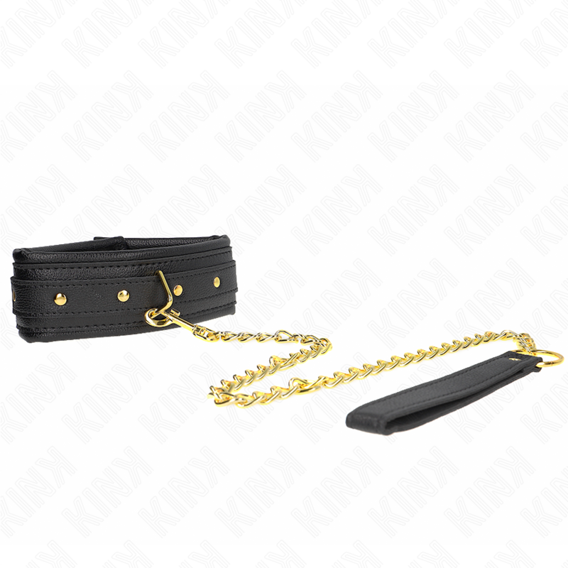 KINK - KRAAG MET SPONSBAND IMITATIELEER MODEL 1 VERSTELBAAR 37-54 CM X 3 CM