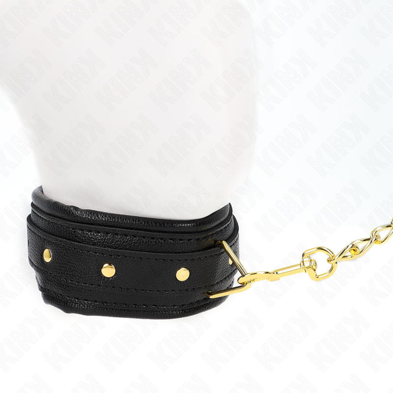 KINK - KRAAG MET SPONSBAND IMITATIELEER MODEL 1 VERSTELBAAR 37-54 CM X 3 CM