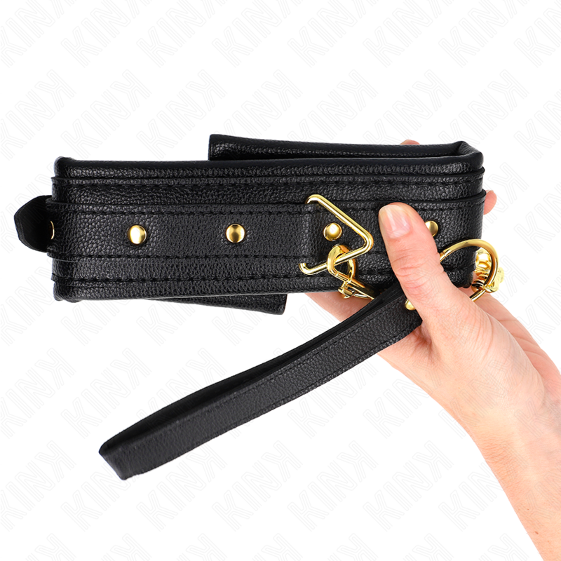 KINK - KRAAG MET SPONSBAND IMITATIELEER MODEL 1 VERSTELBAAR 37-54 CM X 3 CM