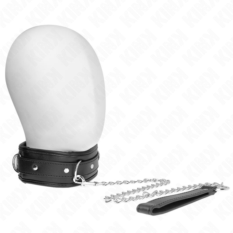 KINK - KRAAG MET SPONSBAND IMITATIELEER MODEL 3 VERSTELBAAR 37-54 CM X 3 CM